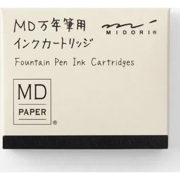 MD Inkoustové bombičky do plnicího pera černé, 6 ks