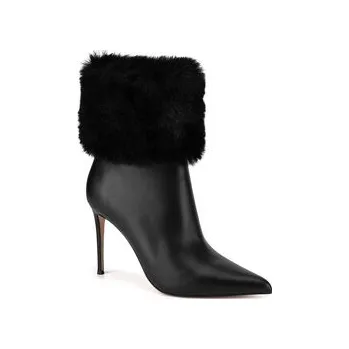 Dámské kozačky Eva Minge Polokozačky HALAH-SL9596-202 Černá 41