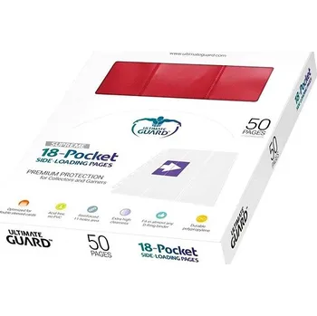 Společenská hra Ultimate Guard 18-Pocket Side-Loading Pages - set 50 ks červený