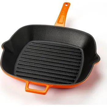 Pánev LAVA Metal Grilovací pánev litinová, oranžová 26 × 26 cm