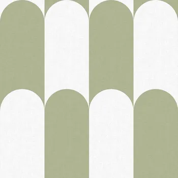 Tapeta Cristiana Masi by Parato Geometrická vliesová tapeta na zeď, zeleno-bílá, 15555, Botany House, Cristiana Masi by Parato, velikost 10,05 x 0,53 m