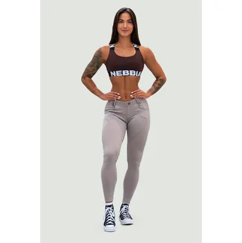 Nebbia Sportovní podprsenka se střední oporou ICONIC hnědá L