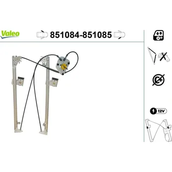 Stahovačka okna Zvedací zařízení oken VALEO 851084