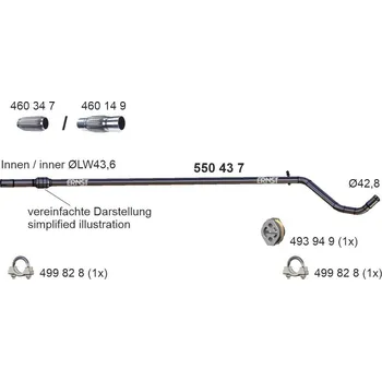 Výfuková trubka Výfuková trubka ERNST 550437