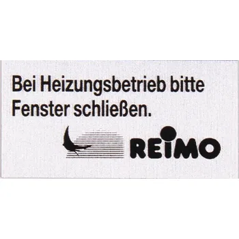 Příslušenství ke karavanu Samolepka "Pokud je topení v provozu, prosím zavřete okno" (DE)