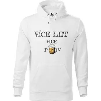 Pánská mikina DOBRÝ TRIKO Pánská mikina s potiskem Víc piv Velikost pánské mikiny: S, Barva: Bílá