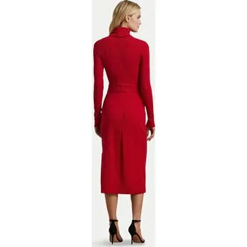 Oblečení a móda LAUREN RALPH LAUREN Úpletové šaty 250951822002 Červená Slim Fit 12