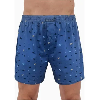 Cornette Comfort Boxerky tmavě modré s potiskem, tmavě modrá 5XL i384_1912527