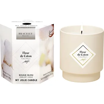 Svíčka My Jolie Candle Vonná svíčka 36h s náramkem Silver Les Surprenantes Květ bavlny 320288 + 2 měsíce na vrácení zboží