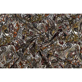 Úplet punto kašmírový vzor khaki