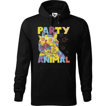 Pánská mikina DOBRÝ TRIKO Pánská mikina s potiskem Party animal Velikost pánské mikiny: 5XL, Barva: Černá