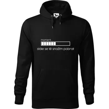 Pánská mikina DOBRÝ TRIKO Pánská mikina s potiskem Snažím se tě pobrat Velikost pánské mikiny: 5XL, Barva: Černá