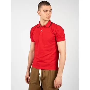 Pánské tričko Geox Polokošile M2510Q T2649 | Sustainable Červená Regular Fit S