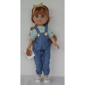 Panenka Realistická panenka holčička Zlatka se zlatou mašlí od firmy Berjuan (My Girl pelliroja)