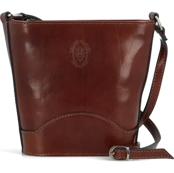 Kabelka Luxusní dámská kožená crossbody kabelka Yllva, hnědá