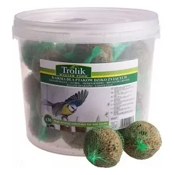 Krmivo pro ptáka Trolik Lojová koule pro venkovní ptactvo 6 cm