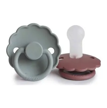 dudlíky DVOJBALENIE CUMLÍKOV FRIGG DAISY FRENCH GRAY/ WOODCHUCK, +6M, SILIKÓN