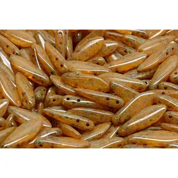 Dětské navlékací korálky Dvoudírkové jazýčky 5x16mm - č.79