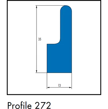 Stavební profil Profil 14 x 35 x 15 x 4 NBR, pro drážkové manžety v metráži, odpovídá DÜ 272 , NBR