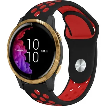 Řemínek na hodinky Enem Sportovní perforovaný řemínek 22mm - Černo/Červený IR-AWGW-0453