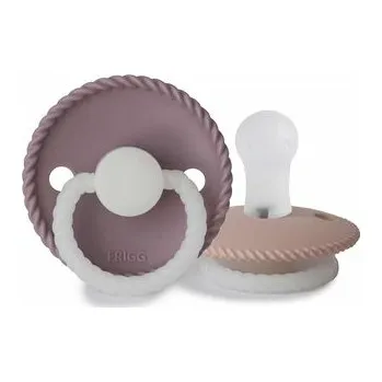 dudlíky DVOJBALENIE CUMLÍKOV FRIGG ROPE TWILIGHT MAUVE NIGHT/ BLUSH NIGHT, 0-6M, SILIKÓN
