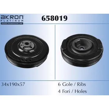 Řemenice, klikový hřídel AKRON-MALÒ 658019