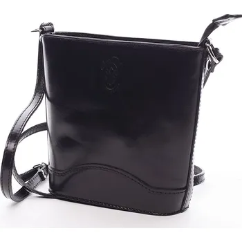 Kabelka Dámská kožená crossbody Tereza black