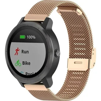 Řemínek na hodinky Enem Milánský tah - rychloupínací řemínek 22mm - Rose Gold IR-AWGW-0368