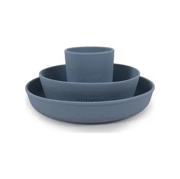 dětská jídelní sada FILIBABBA SILIKÓNOVÝ JEDÁLENSKÝ SET POWDER BLUE