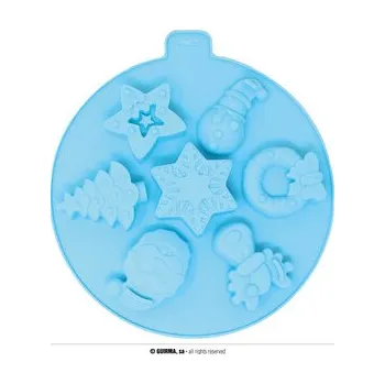 Nádoba na pečení Silikonová vánoční forma na 7 cookies, 24 cm