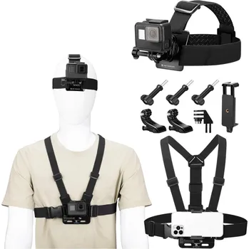 Příslušenství pro videokameru K&F Concept Head Strap & Chest Mount Set for GoPro Hero, Session DJI Osmo Action Cameras