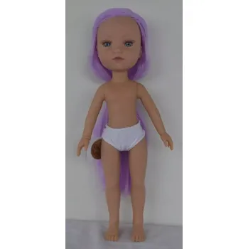 Panenka Realistická panenka bez oblečení z kolekce Fashion - fialové vlasy od firmy Berjuan (Panenky bez oblečení -35 cm)