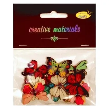 Guziki ozdobne Motyle retro 28mm 15szt