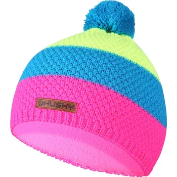 Čepice Husky Dětská čepice Cap 35 XS, modrá/neon žlutá