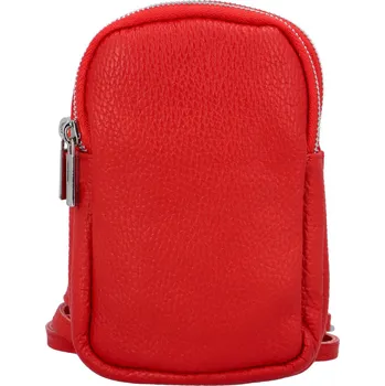 Trendová dámská kožená kapsa Lisa, červená