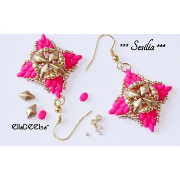 Korálek Náušnice Sesilia č.803 - stavebnice