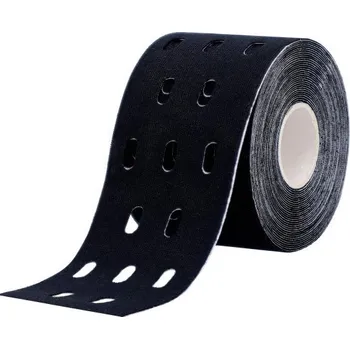 Tejpovací páska Tejpovací páska BronVit Sport Kinesio Tape děrovaný Barva: černá