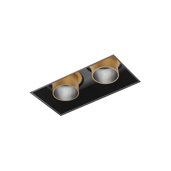 Wever & Ducré Obdélníkové stropní zapuštěné svítidlo SNEAK TRIMLESS CEILING REC 2.0 LED 1800-3000K B-G Tree černá matná + zlatá