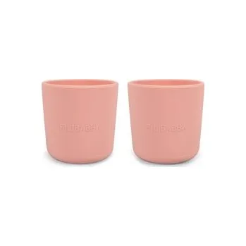dětská jídelní sada FILIBABBA SILIKÓNOVÉ POHÁRIKY DVOJBALENIE, PEACH