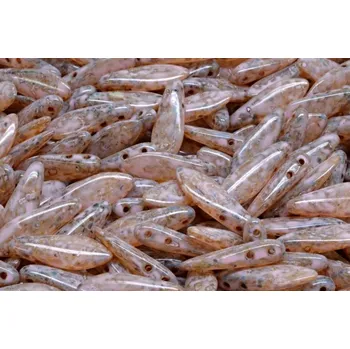 Dětské navlékací korálky Dvoudírkové jazýčky 5x16mm - č.81