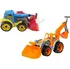 autíčko Traktor/nakladač/bagr se 2 lžícemi volný chod v síťce mix barev