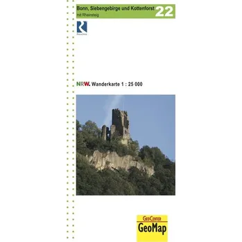 Bonn, Siebengebirge und Kottenforst Blatt 22 topographische Wanderkarte 1:25.000 - Geobasisdaten: Land NRW