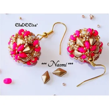 Korálek Náušnice Naomi č.798 - stavebnice