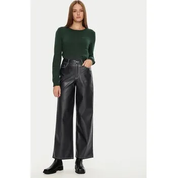 Dámské kalhoty JJXX Kalhoty z imitace kůže Lila 12276595 Černá Wide Leg S