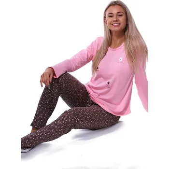 Dámské pyžamo Růžové i vínové květované pyžamo pro ženy či dívky 1B2133 vínová s