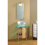 Roca Delta 50 Kovová konzole s dřevěnou policí, nerez 7.8495.5.060.0