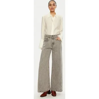 Dámské kalhoty ViCOLO Jeansy DS0004 Šedá Wide Leg M