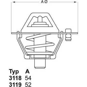 Těsnění motoru Termostat, chladivo BorgWarner (Wahler) 3119.82