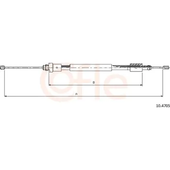 Lanko parkovací brzdy Lanko ruční brzdy COFLE 92.10.4705