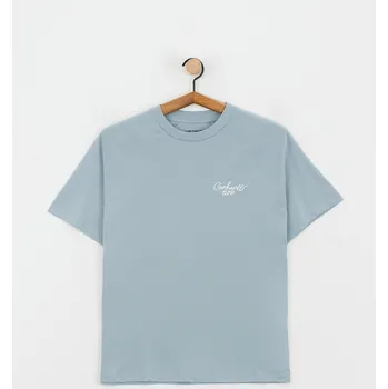 Dámské tričko Carhartt WIP Signature (dusty ice/white) XS, modrá